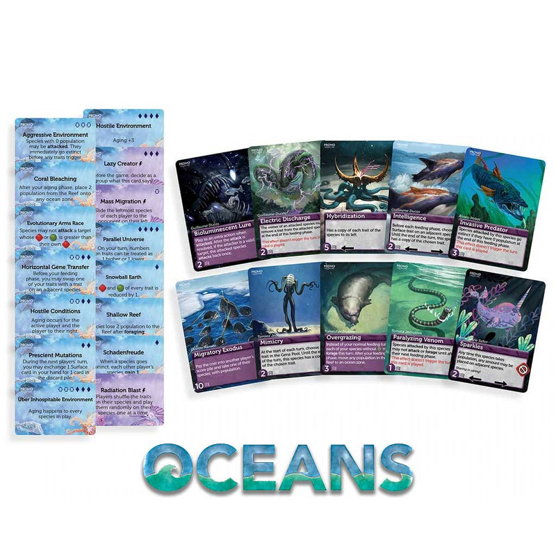 Oceans: Kickstarter Stretch Goal Cards.
